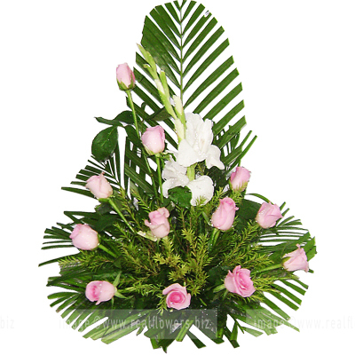 Classic Pink Roses Bouquet